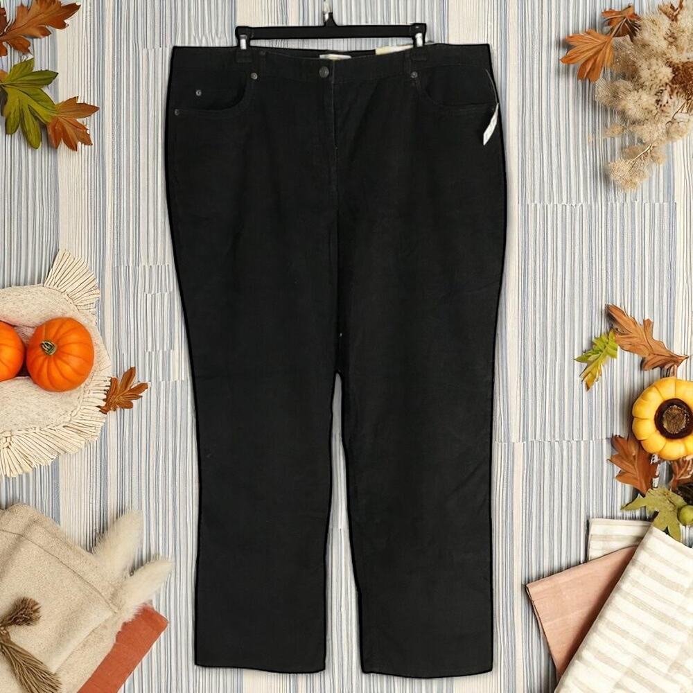 Talbots NWT Vintage Label Women's 20 Brown Stretch Corduroy Boot Cut Pants
